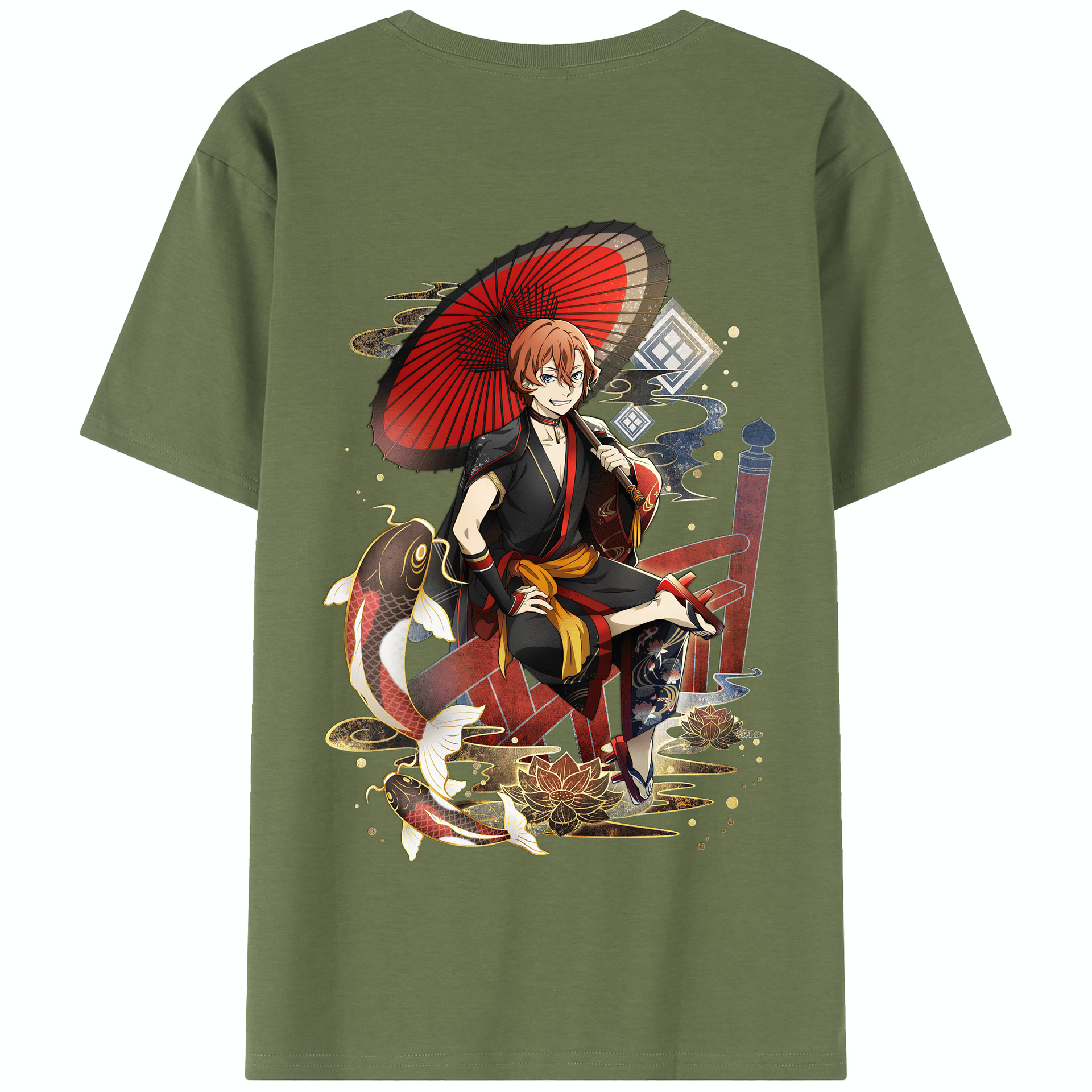 （画像用） 文豪ストレイドッグス Bungo Stray Dogs 綿100％半袖Tシャツ（背面プリント）